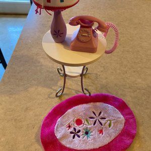 American Girl - Lamp, Night Table, Phone and Rug